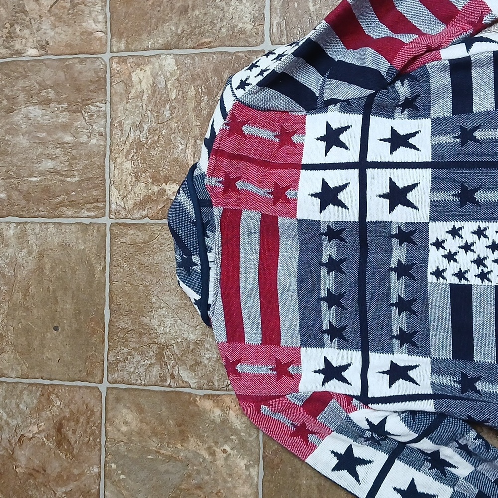 EUC Bedford Fair American Patriotic Star and Stripe Tapestry Blazer Size SP - Picture 6 of 6